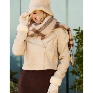 Cool Chic Vibe Faux Wool Moto Jacket