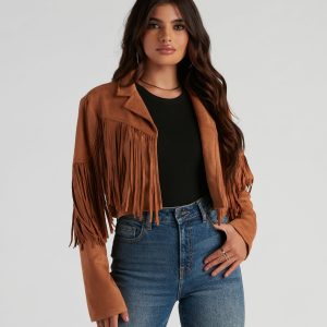 Tootin' Cute Faux Suede Jacket