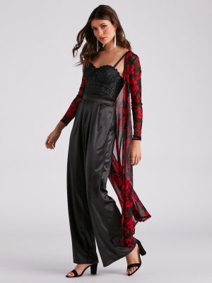 Sheer Intent Floral Mesh Duster