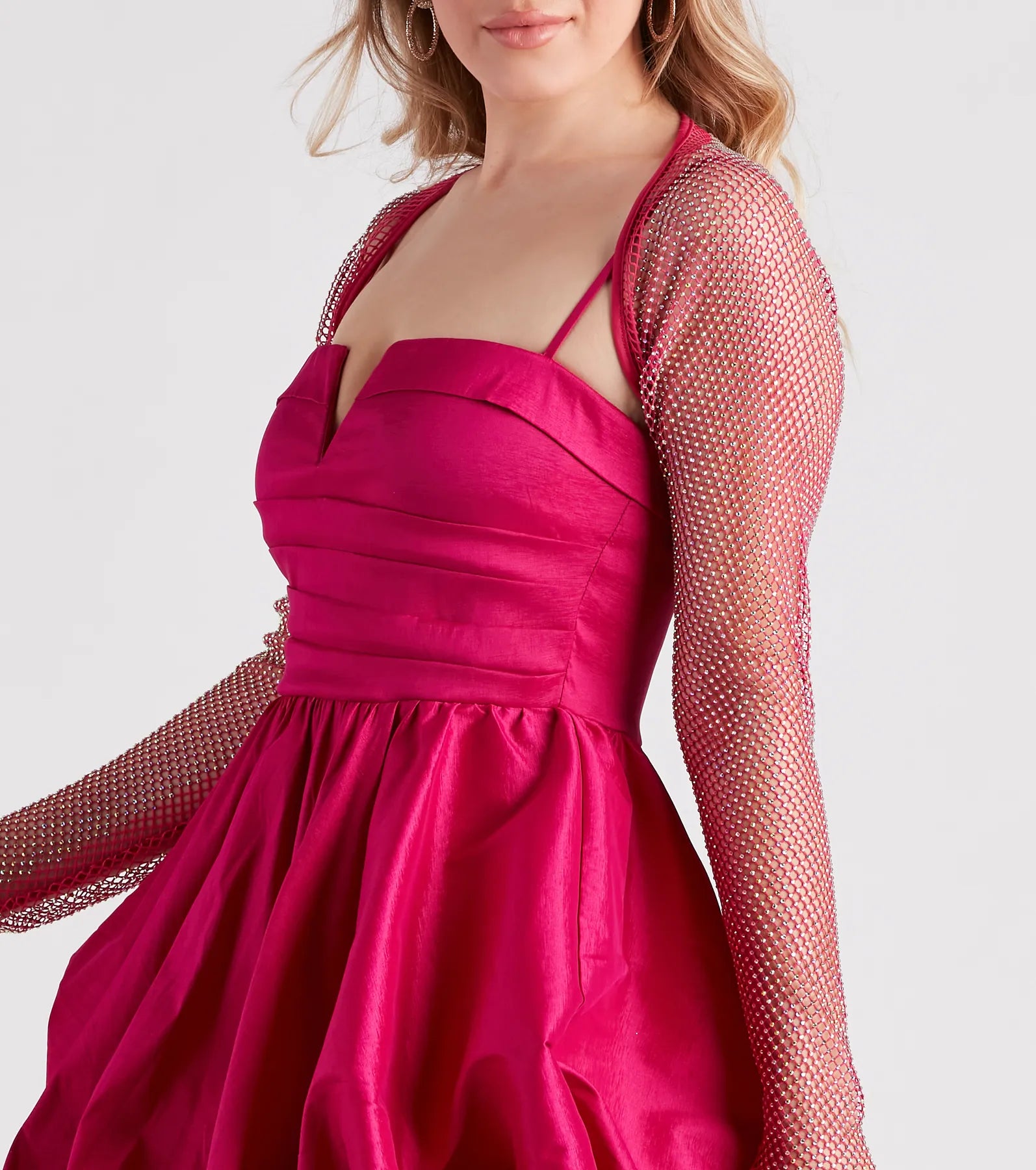 Radiate Glamour Rhinestone Mesh Bolero - Image 4