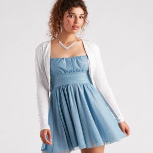 Elegant Touch Pearl Embellished Bolero