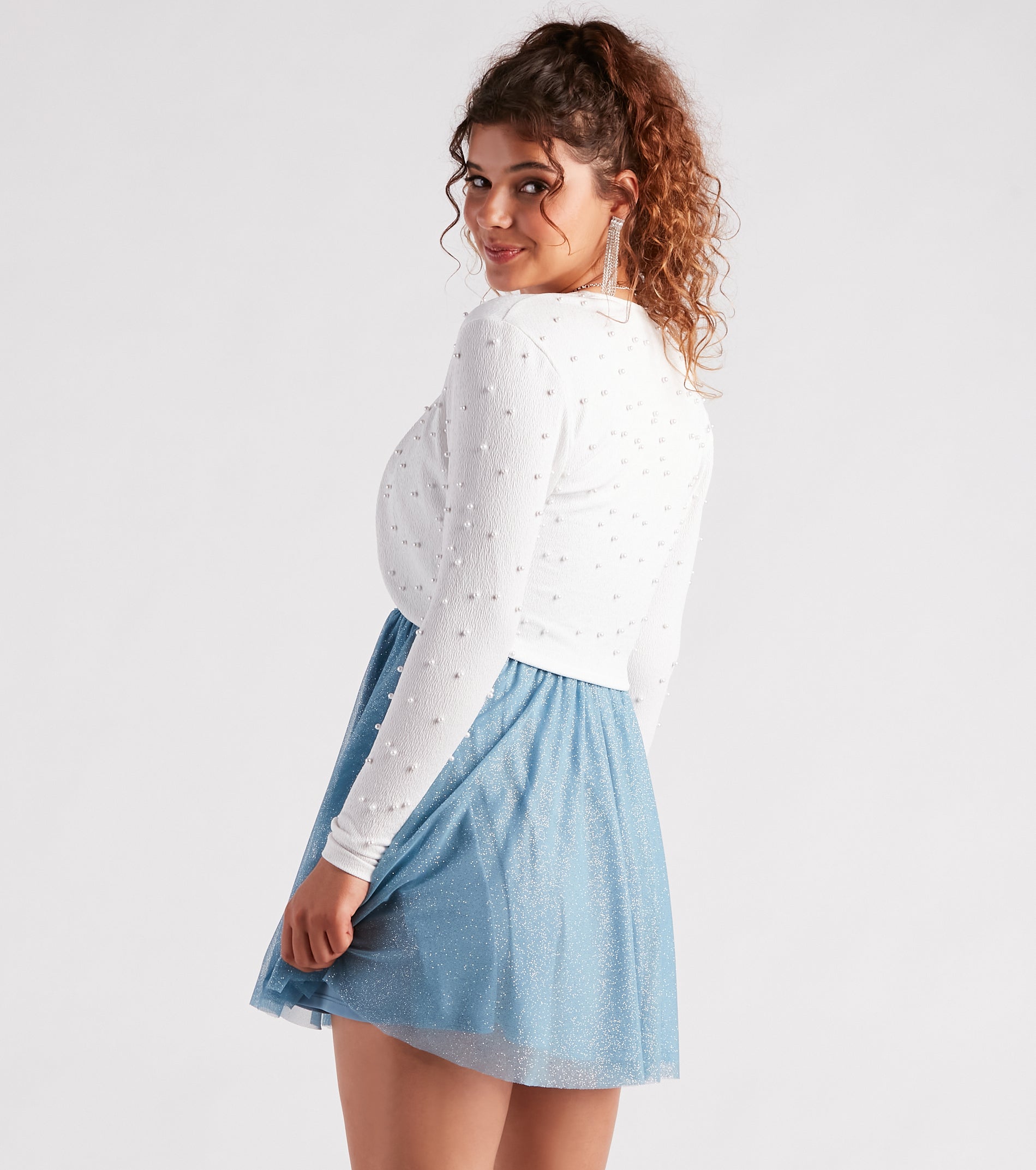 Elegant Touch Pearl Embellished Bolero - Image 2