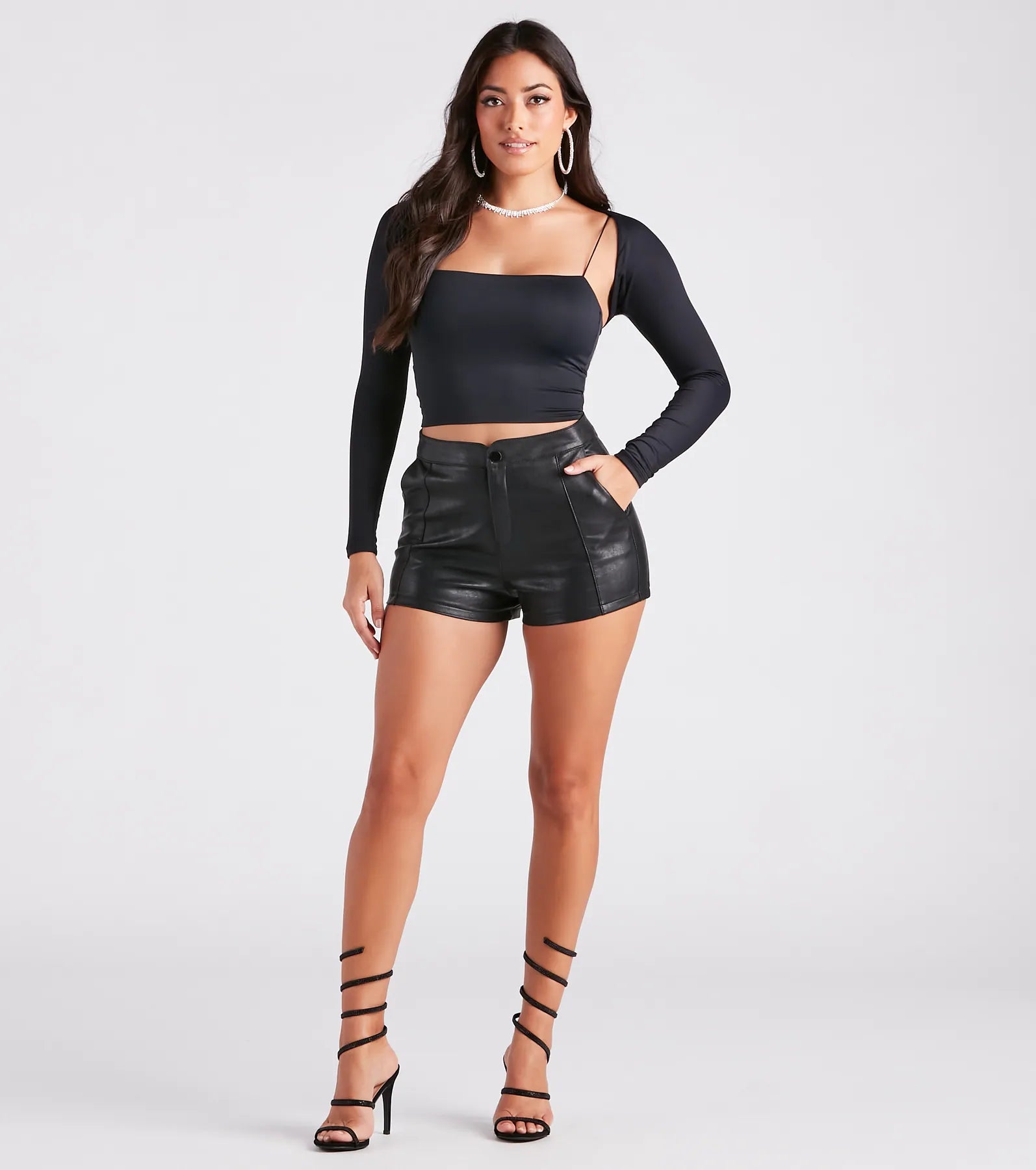 Smooth Silhouette Long Sleeve Bolero - Image 3