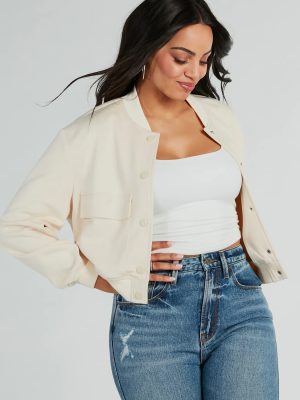 Stylish Travels Scuba Knit Bomber Jacket