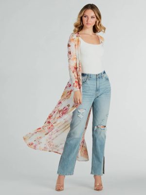 Brighten My Day Floral Mesh Duster