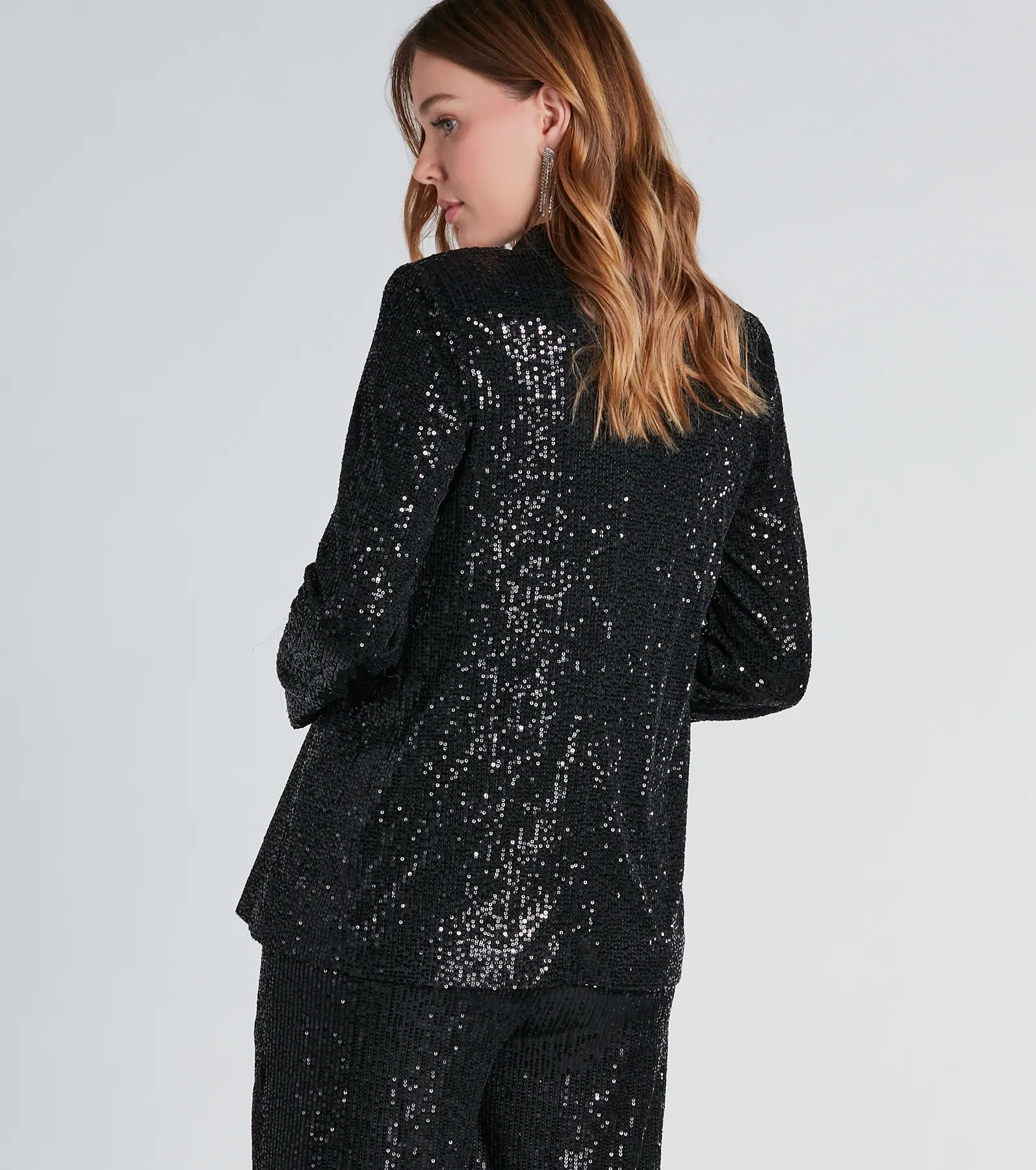 Night Cocktails Sequin Tie-Waist Blazer - Image 2