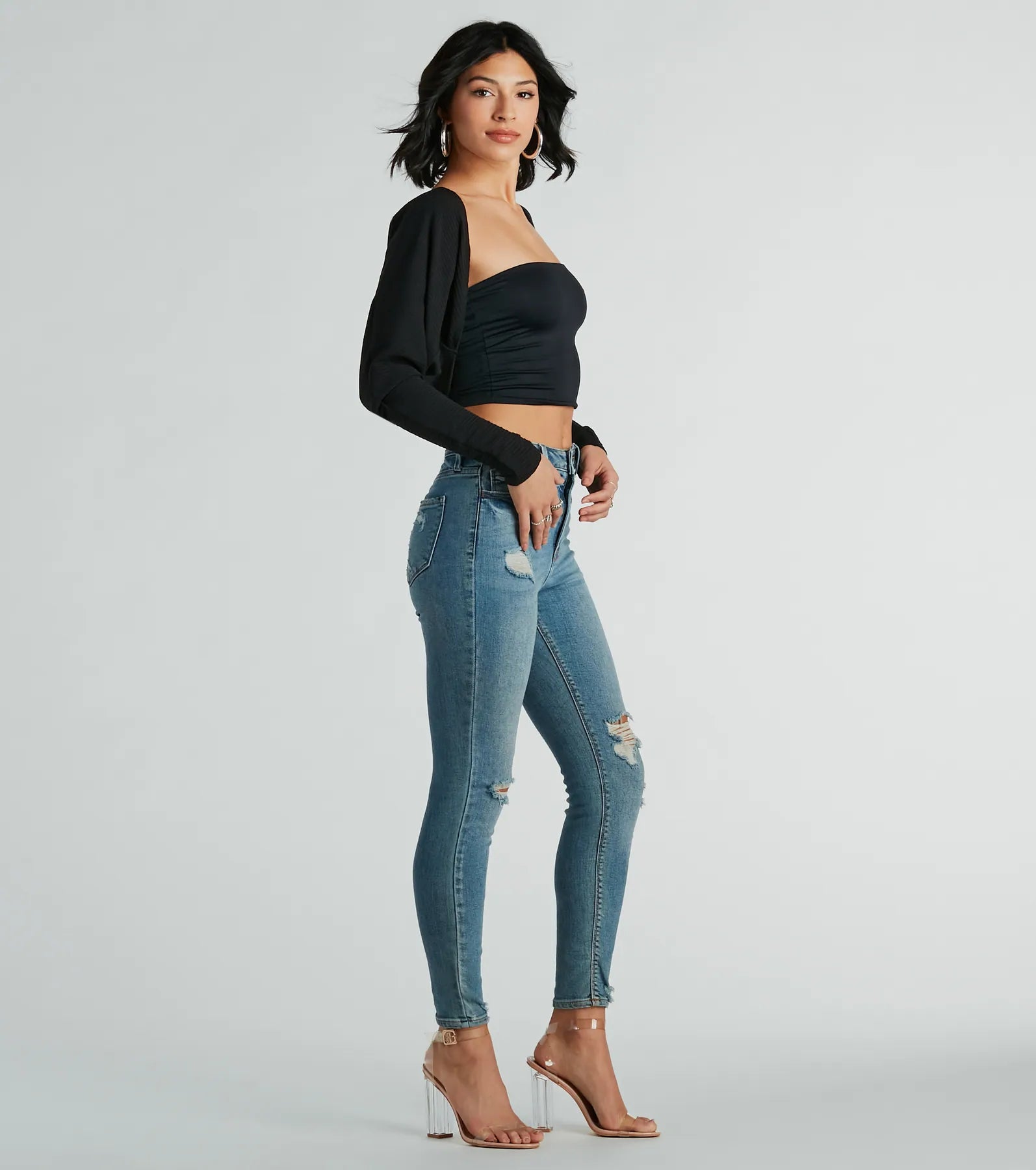 She's The Main Rib Knit Slouchy Bolero - Image 20