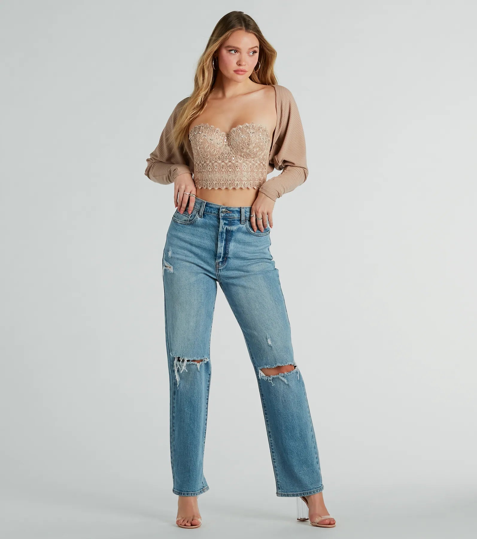 She's The Main Rib Knit Slouchy Bolero - Image 15