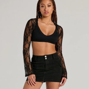 In The Mood Long Sleeve Lace Bolero