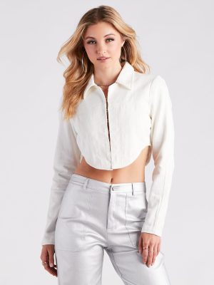 Elevate Your Style Cropped Denim Jacket