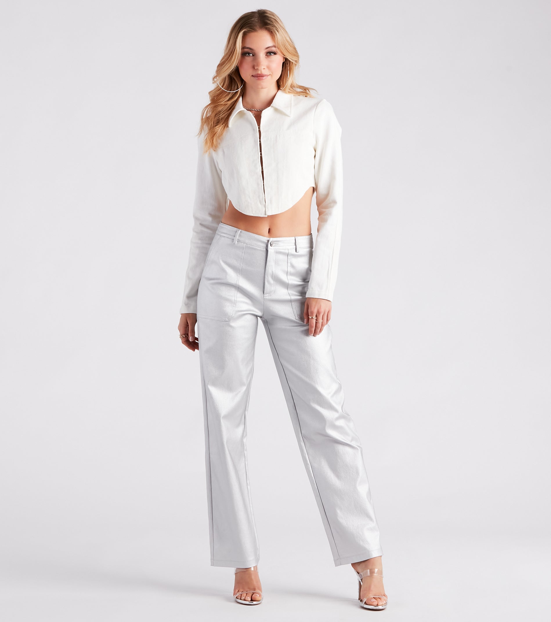 Elevate Your Style Cropped Denim Jacket - Image 3