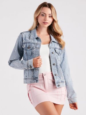 Perfectly Chic Pearl Denim Jacket