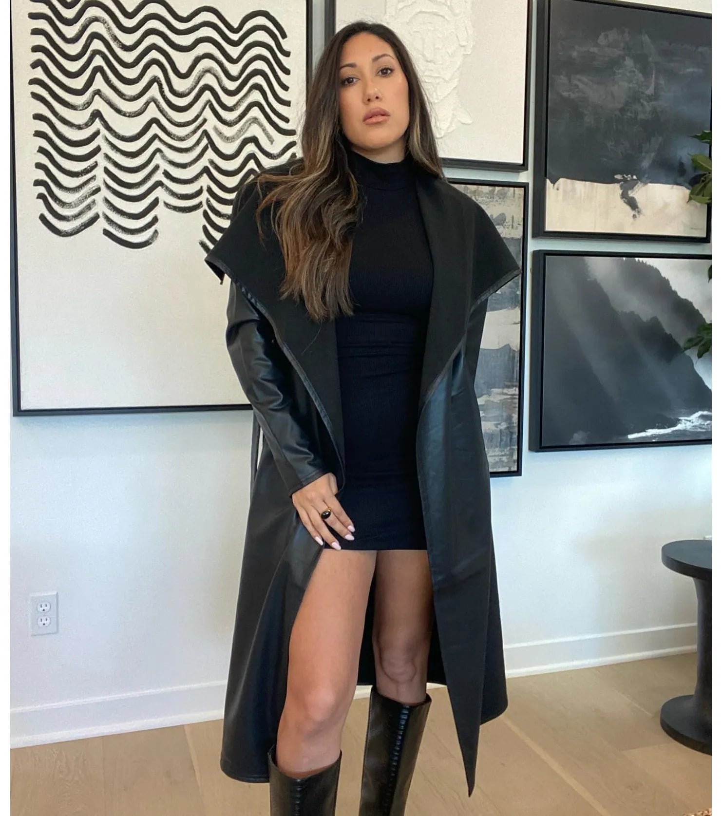 Elevated And Chic Faux Leather Trench - Image 2