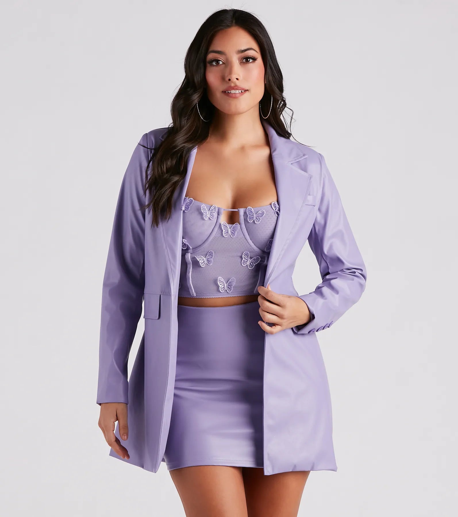 So Fabulous Faux Leather Blazer - Image 5