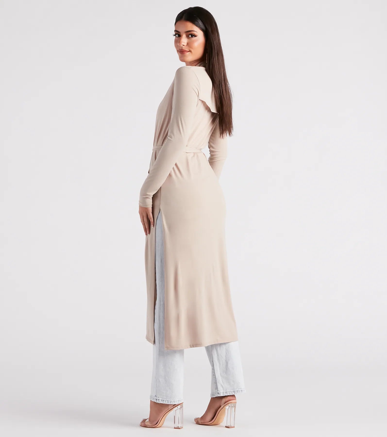 Breezy Chic Crochet Trim Kimono - Image 2