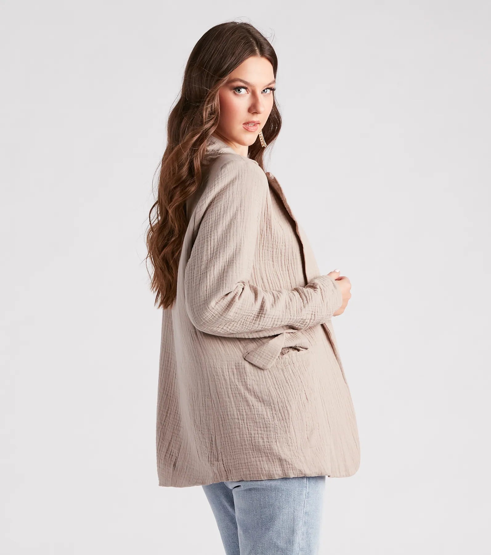 Talk Business Woven Casual Blazer - Image 2