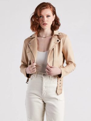 Edgy Soul Faux Suede Crop Moto Jacket