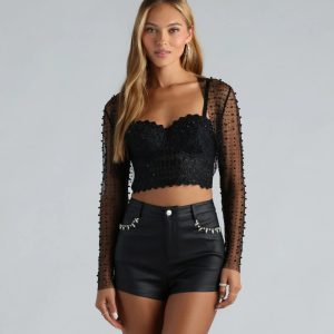 Bring On The Bling Faux Pearl Rhinestone Bolero