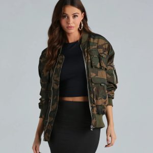 Mission Accomplished Camouflage Bomber Jacket
