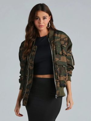 Mission Accomplished Camouflage Bomber Jacket
