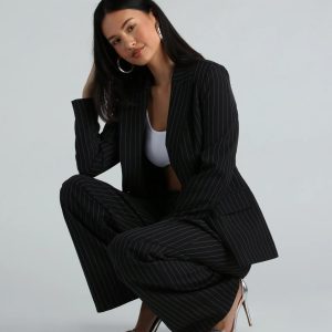 Iconic Vibes Pinstripe Blazer