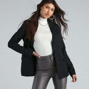 Classy Night Long Sleeve Woven Blazer