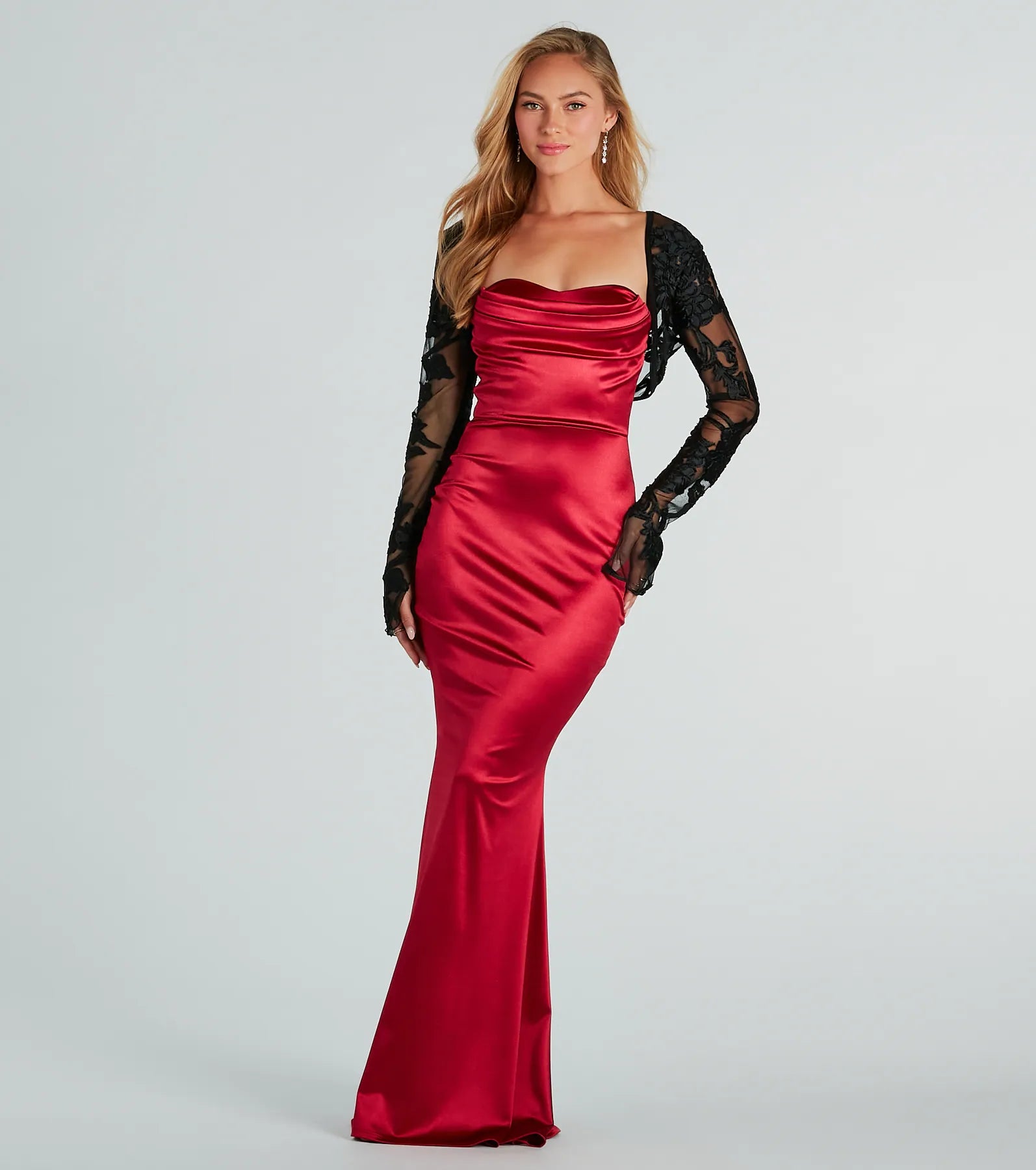 Look Your Best Floral Velvet Mesh Bolero - Image 3