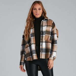Casual And Chill Plaid Shacket