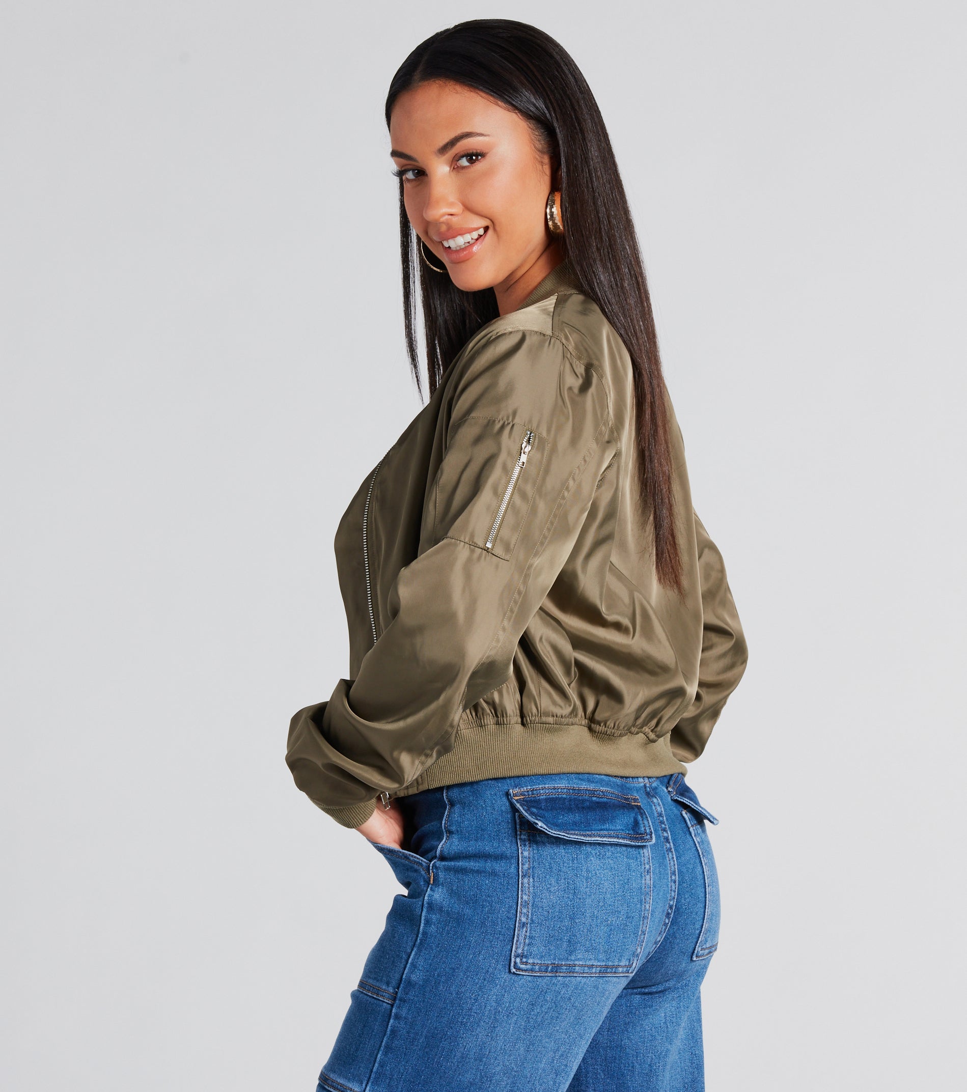 There She Goes Woven Bomber Jacket - Image 2