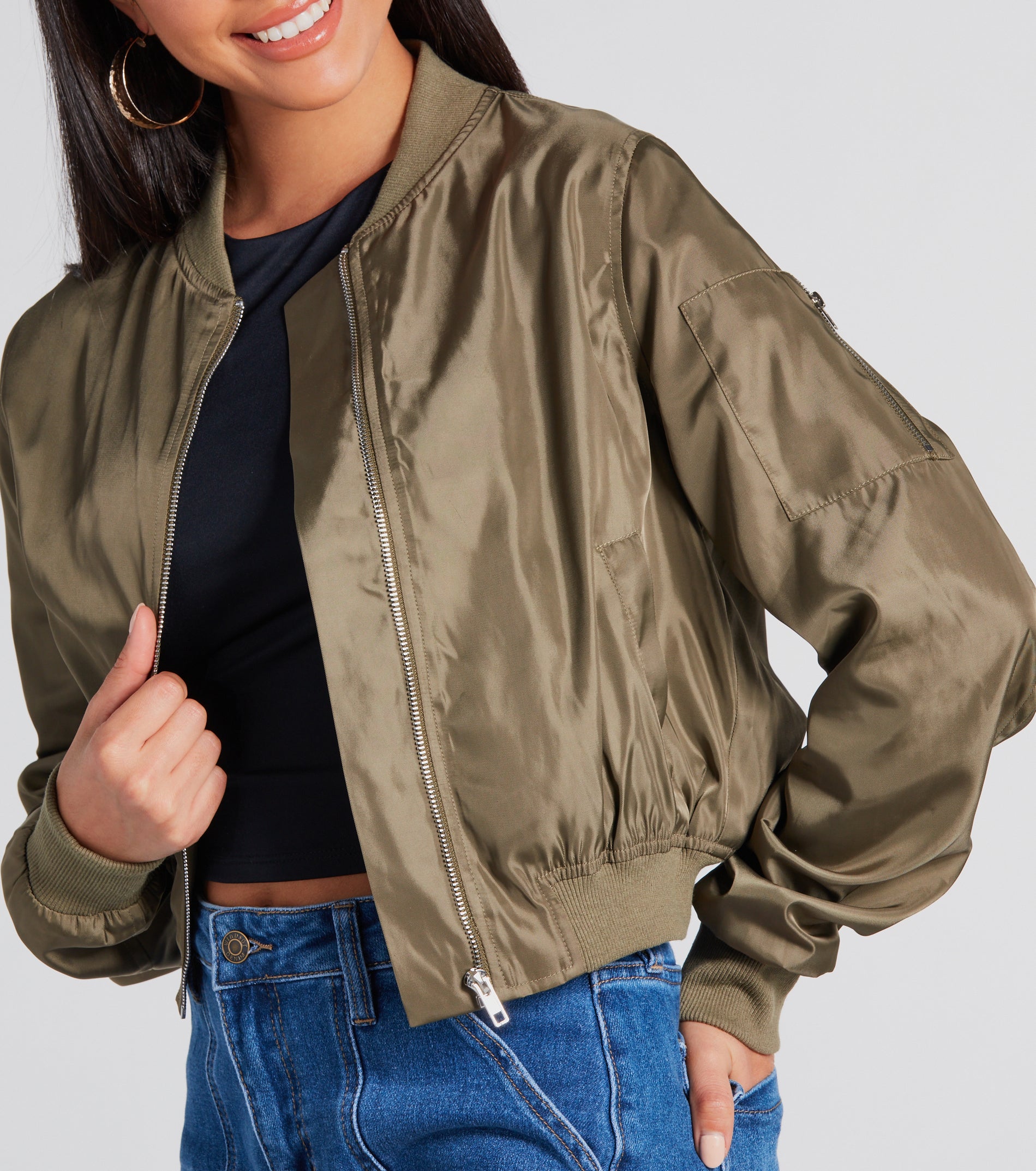 There She Goes Woven Bomber Jacket - Image 4