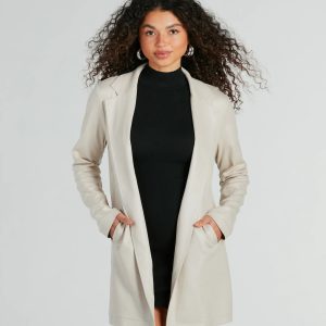 Elevated Season Faux Suede Longline Blazer