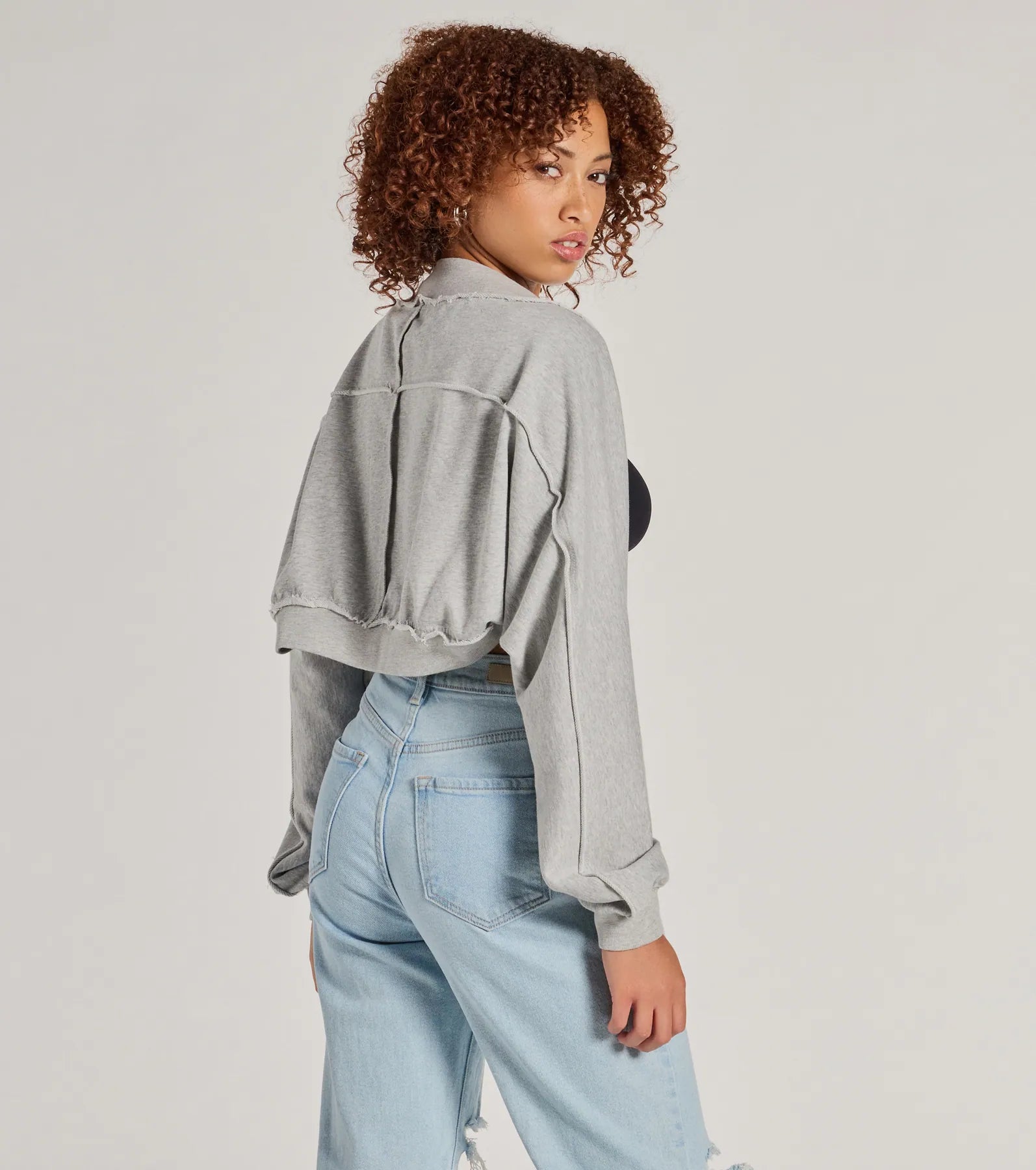 The Essential Cotton Knit Long Sleeve Bolero - Image 2