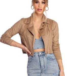 That's Our Moto Faux Suede Jacket