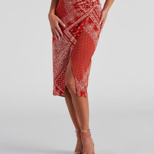 Bohemian Beauty Printed Midi Skirt