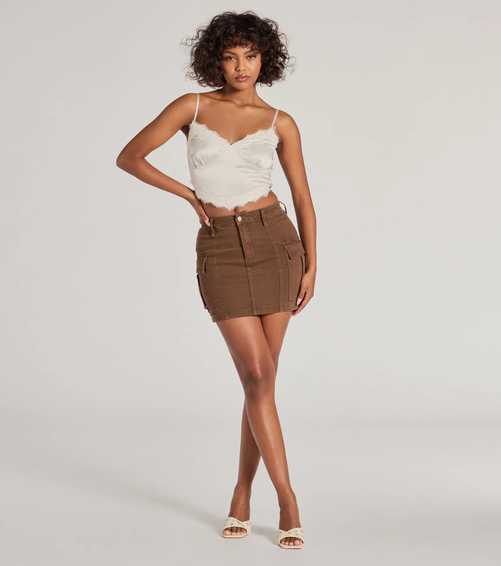 Serving Style Cargo Mini Skirt - Image 4