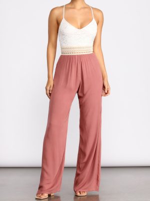 Spring Fling Lace Top Jumpsuit