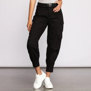 Belted Cargo Joggers