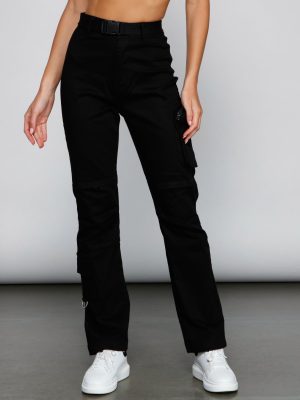 Edgy-Chic Cargo Utility Pants