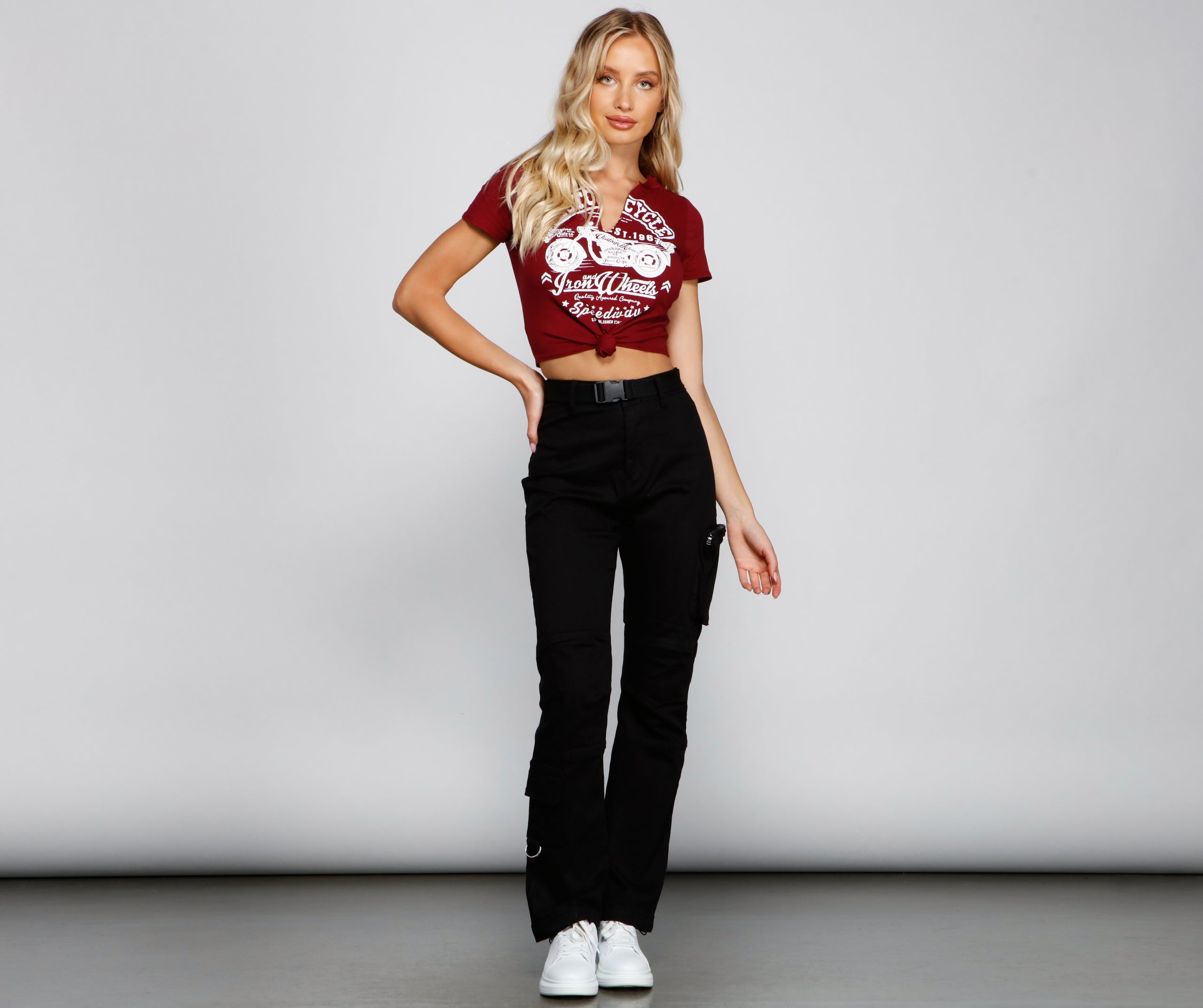 Edgy-Chic Cargo Utility Pants - Image 5