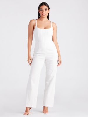 Corset With The Program Linen Jumpsuit