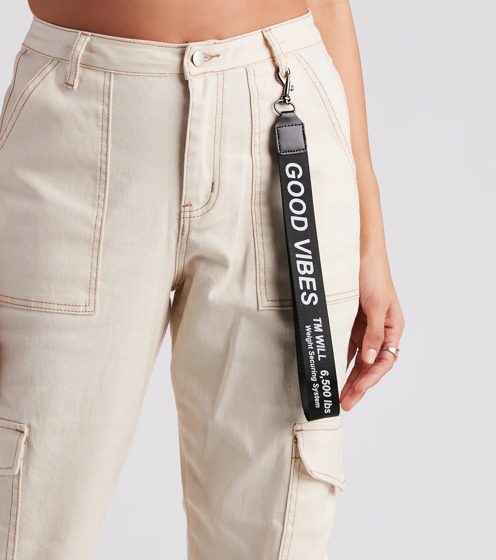 Functional Style Denim Cargo Joggers - Image 8