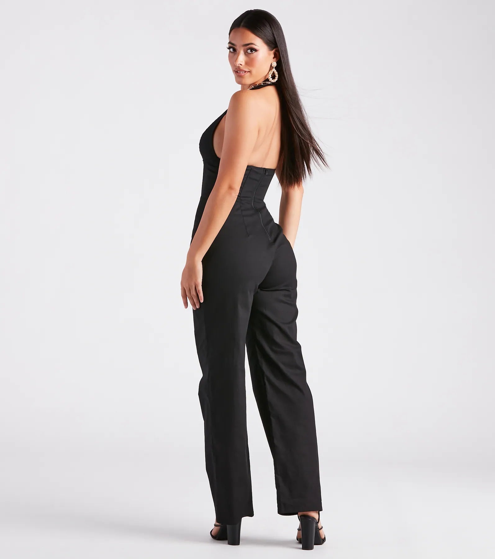 Ready In One Halter Corset Wide-Leg Jumpsuit - Image 2