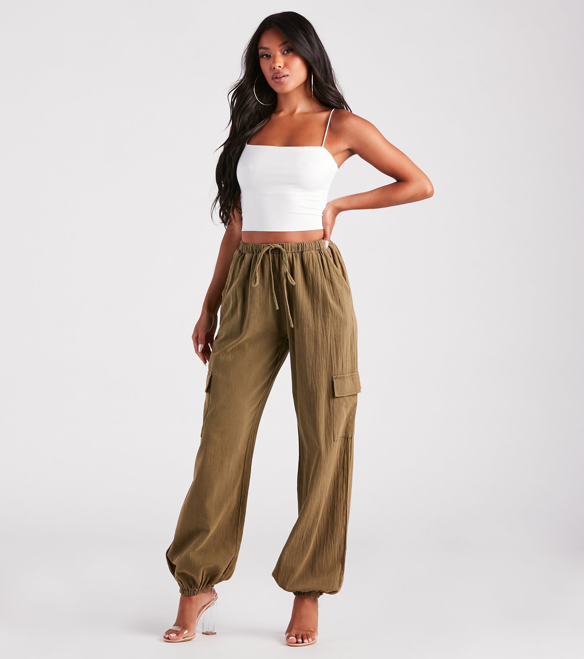 Stylish Adventure Twill Cargo Joggers - Image 2