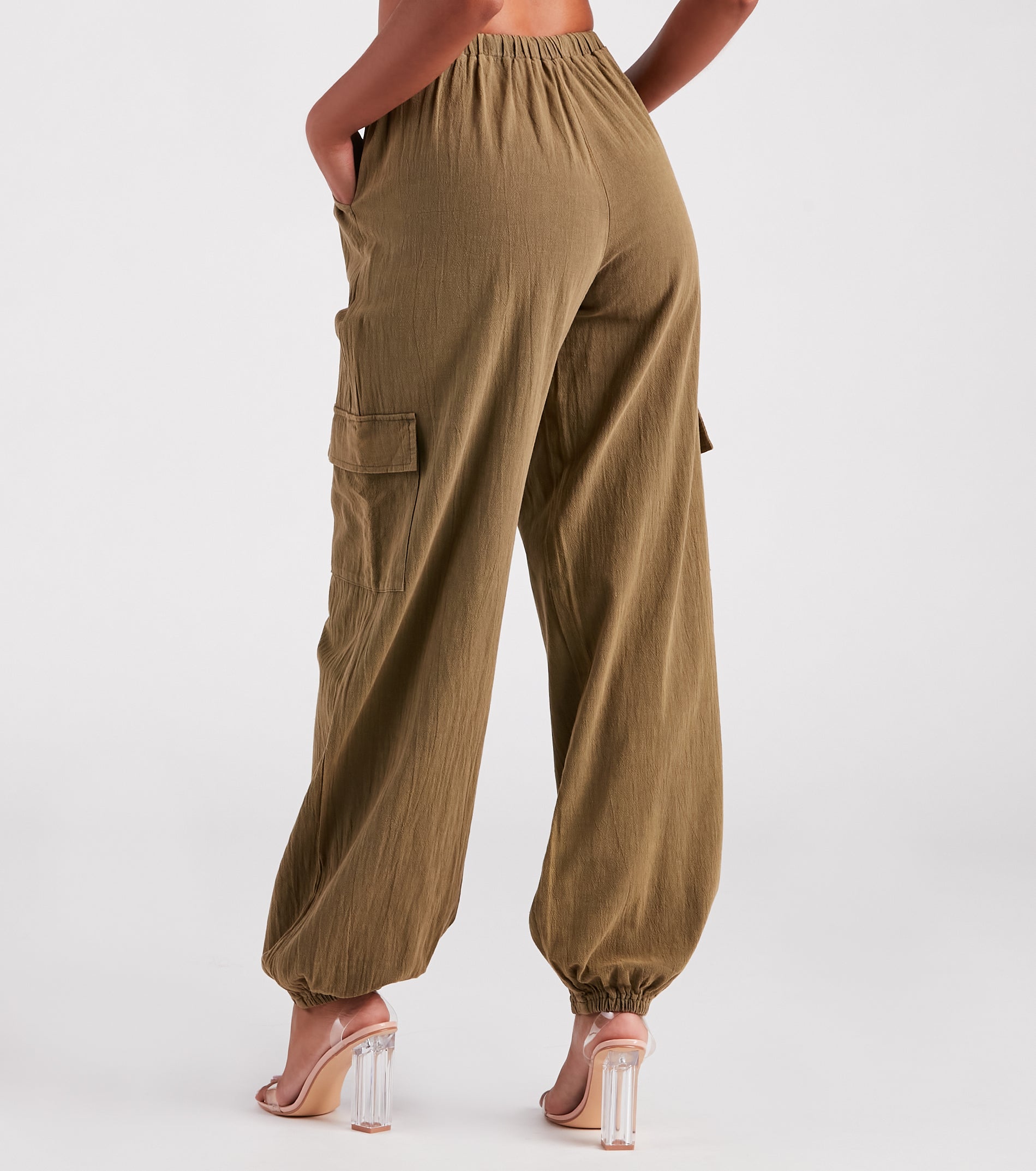 Stylish Adventure Twill Cargo Joggers - Image 3