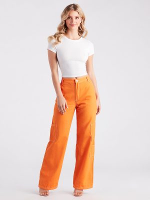 On Repeat Contrast Stitch Wide-Leg Pants