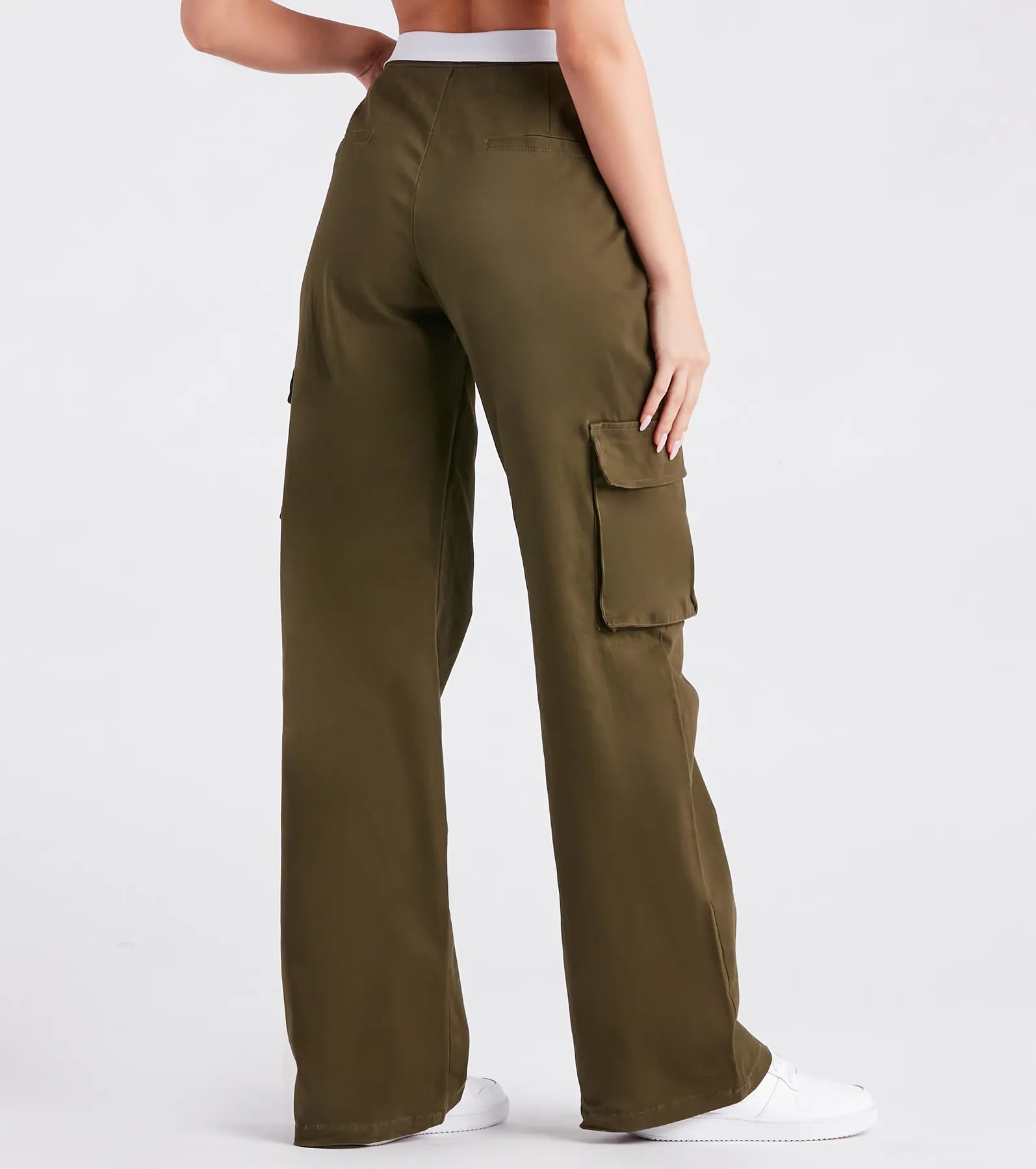 Cool Vibes Fold-Over Waist Cargo Pants - Image 3