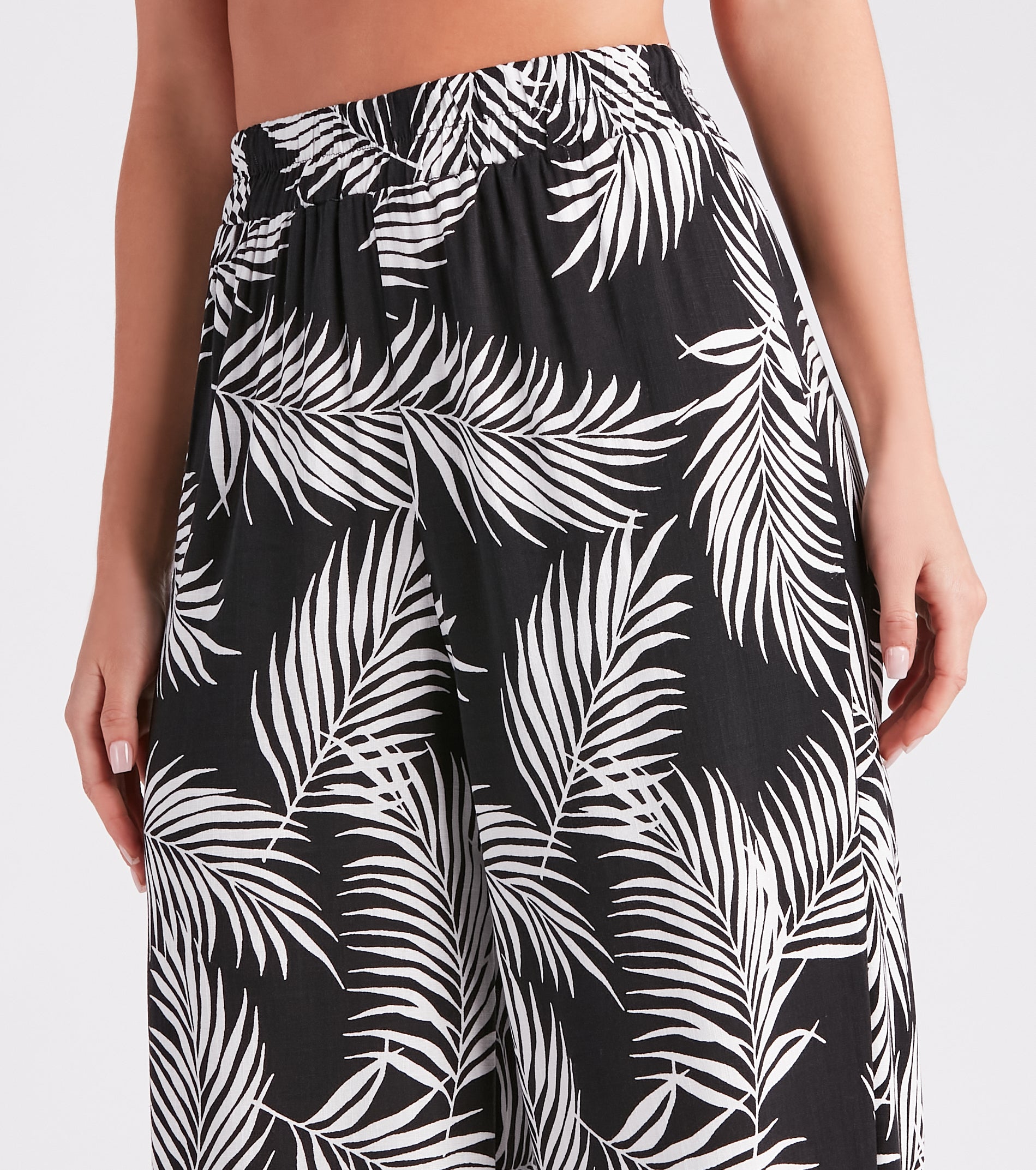 Getaway Dreams Linen Tropical Wide Leg Pants - Image 4