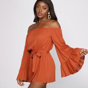 Boho Babe Flowy Tie-Front Romper