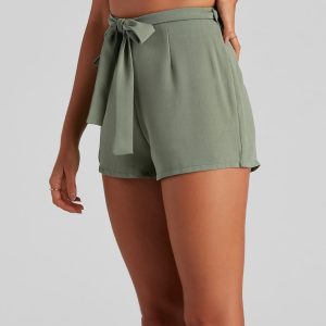 High Waist Linen Shorts