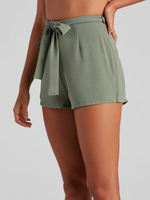 High Waist Linen Shorts